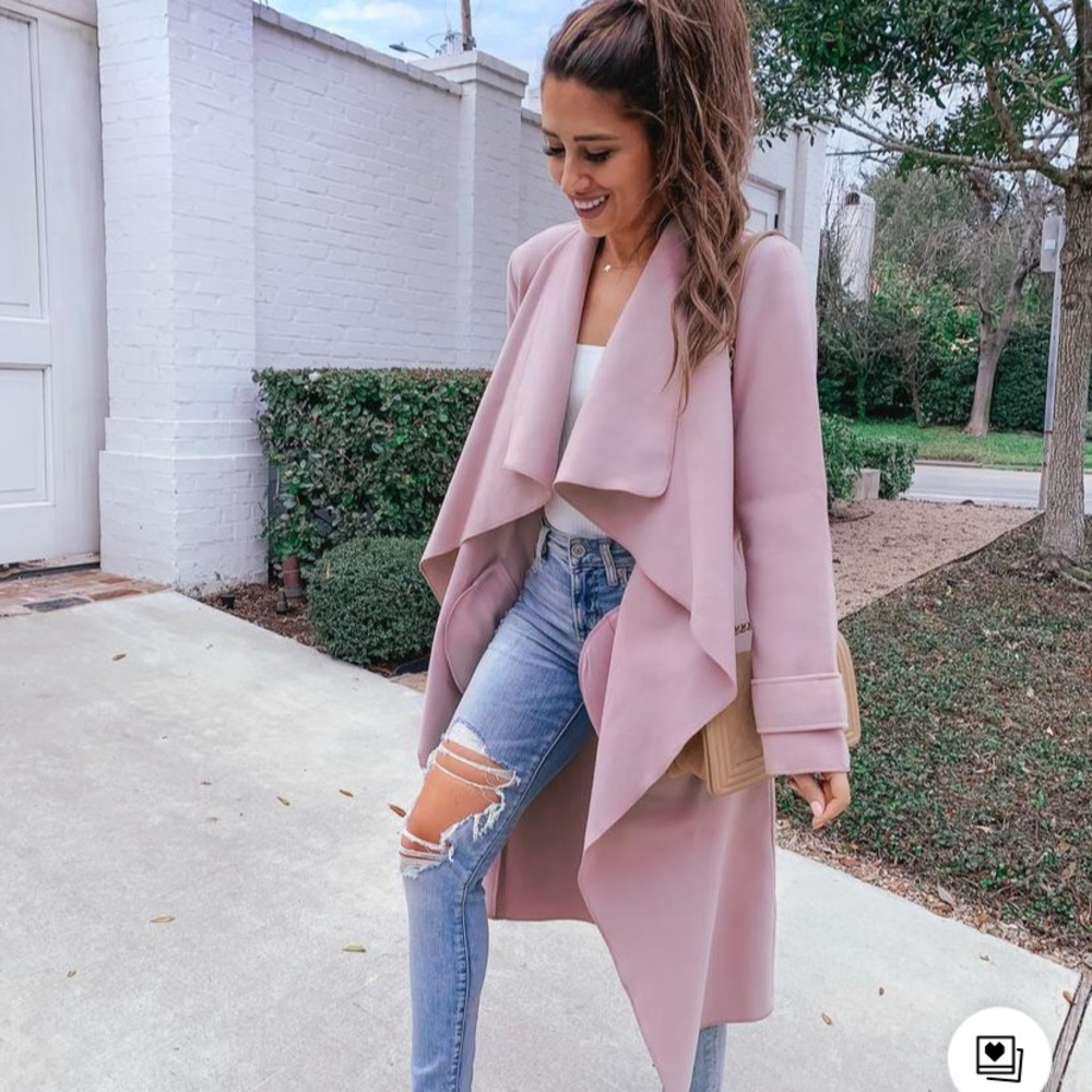 Missguided waterfall coat in camel